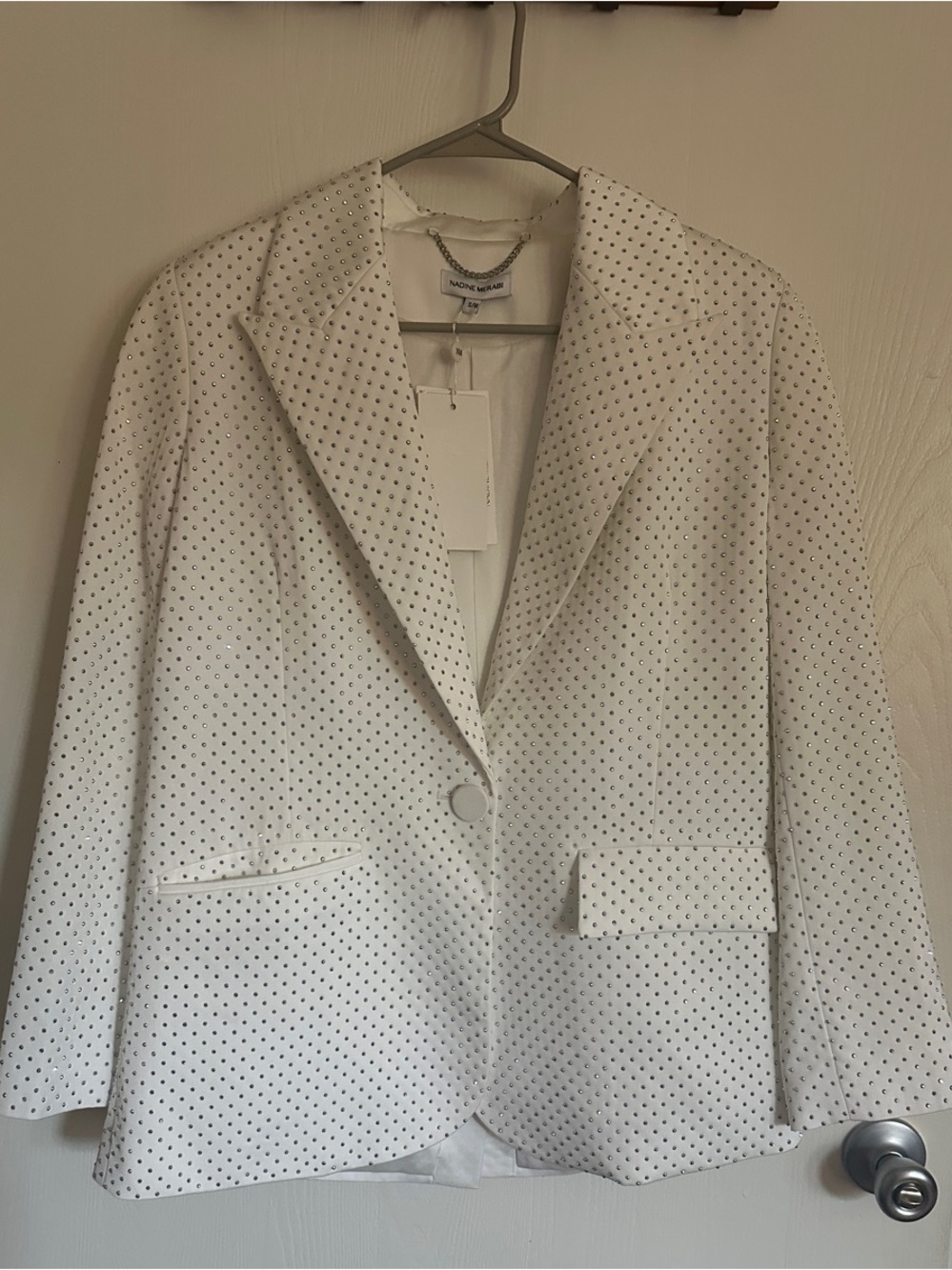 NADINE MERABI Kira White Blazer